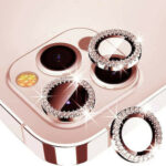 Diamond Tempered Glass / Προστατευτικά Τζαμάκια Κάμερας για iPhone 13 Pro / 13 Pro Max - Ροζ