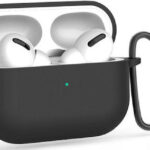 Icon Hook Θήκη Σιλικόνης με Γάντζο σε Μαύρο χρώμα για Apple AirPods Pro