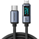 Καλώδιο Φόρτισης Joyroom Braided / LED USB-C σε Lightning  20W 1,2μ  -  Μαύρο