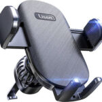 Lisen Βάση Κινητού Αυτοκινήτου με Ρυθμιζόμενα Άγκιστρα Μαύρη