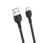 XO NB200 USB 2.0 Καλώδιο Φόρτισης Micro USB 2.1A 1 Μέτρο - Μαύρο