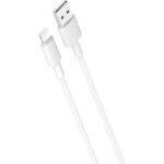 XO NB156 USB 2.0 Καλώδιο Φόρτισης Lightning 2.4A 1 Μέτρο - Λευκό