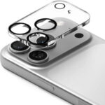 Tempered Glass / Τζαμάκι Προστασίας Κάμερας για iPhone 17 Pro - Διάφανο με Μαύρο Περίγραμμα