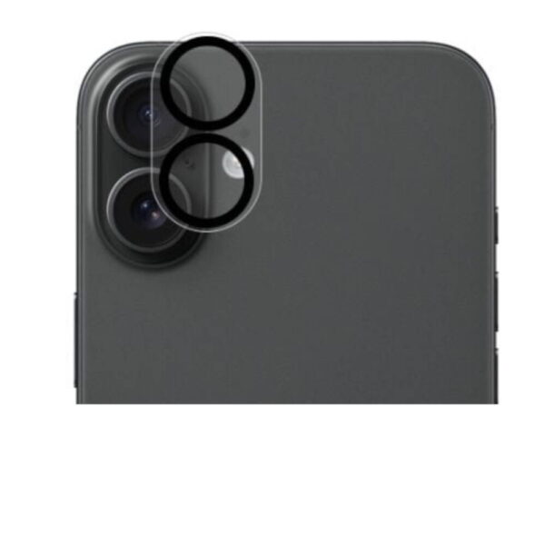 Tempered Glass / Τζαμάκι Προστασίας Κάμερας για iPhone 17 - Διάφανο με Μαύρο Περίγραμμα